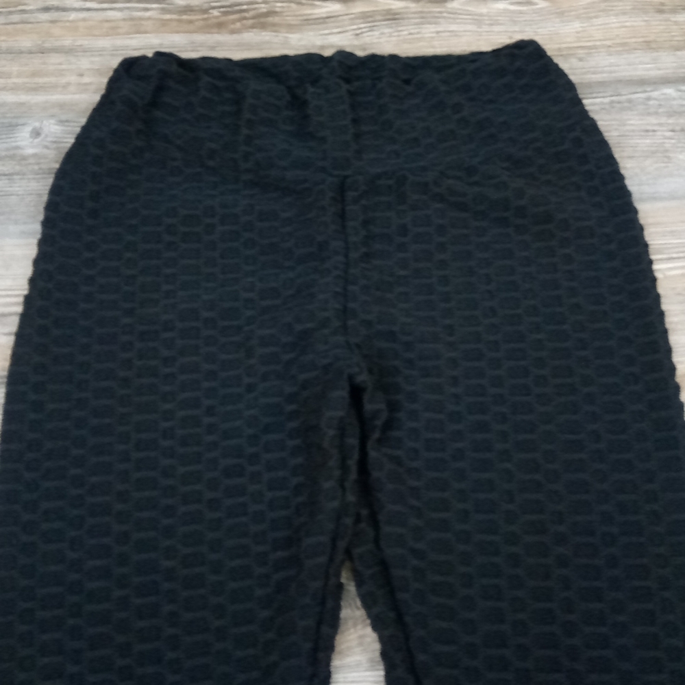 Solid Black Textured Stretchy Fitted Tik Tok Styl… - image 4